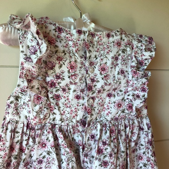 Edgehill Collection Pink Floral Smocked Sleeveless Dress Girls 6 - Picture 2 of 5
